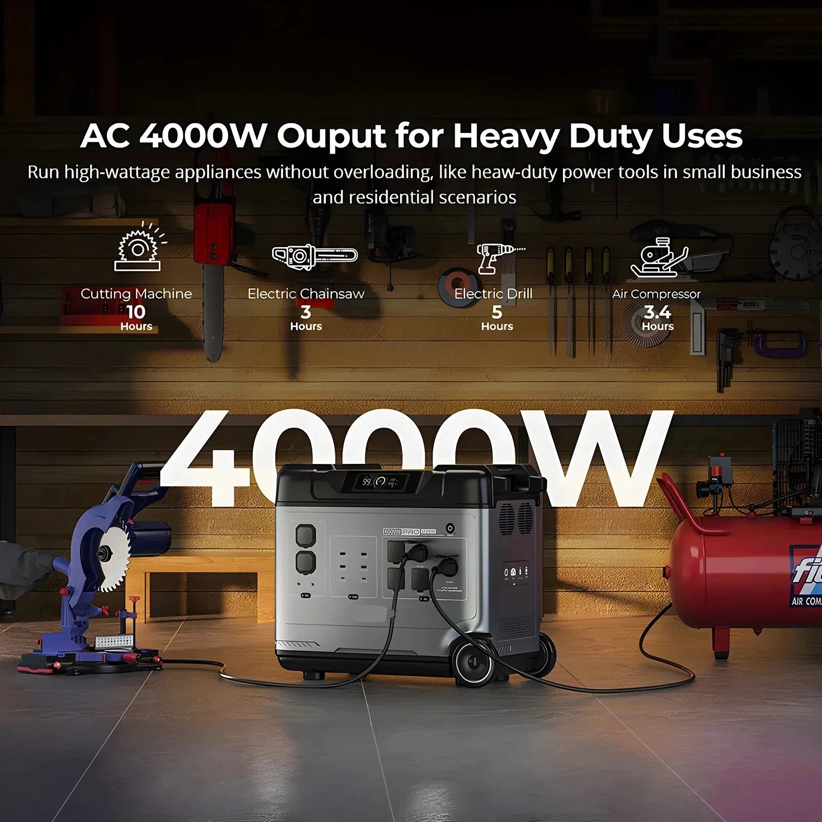 4000W 5120Wh Portable Power Station | Backup Energy Storage | Emergency Power Supply For Home